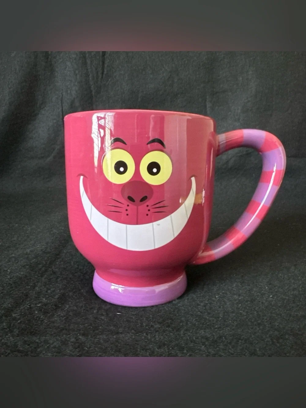 Disney Parks Cheshire Cat Inner Stripe Coffee Cup Mug Alice In Wonderland Large